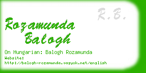 rozamunda balogh business card